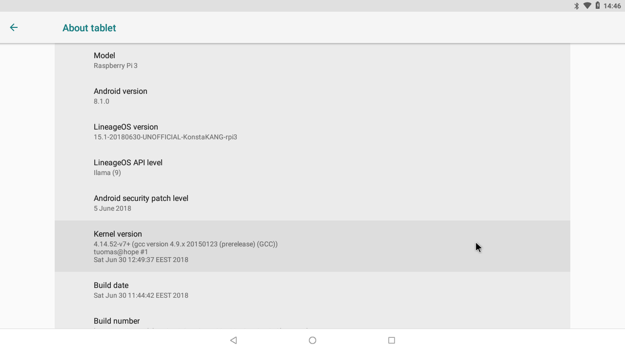 Lineageos 15 1 Android 8 1 0 For Raspberry Pi 3