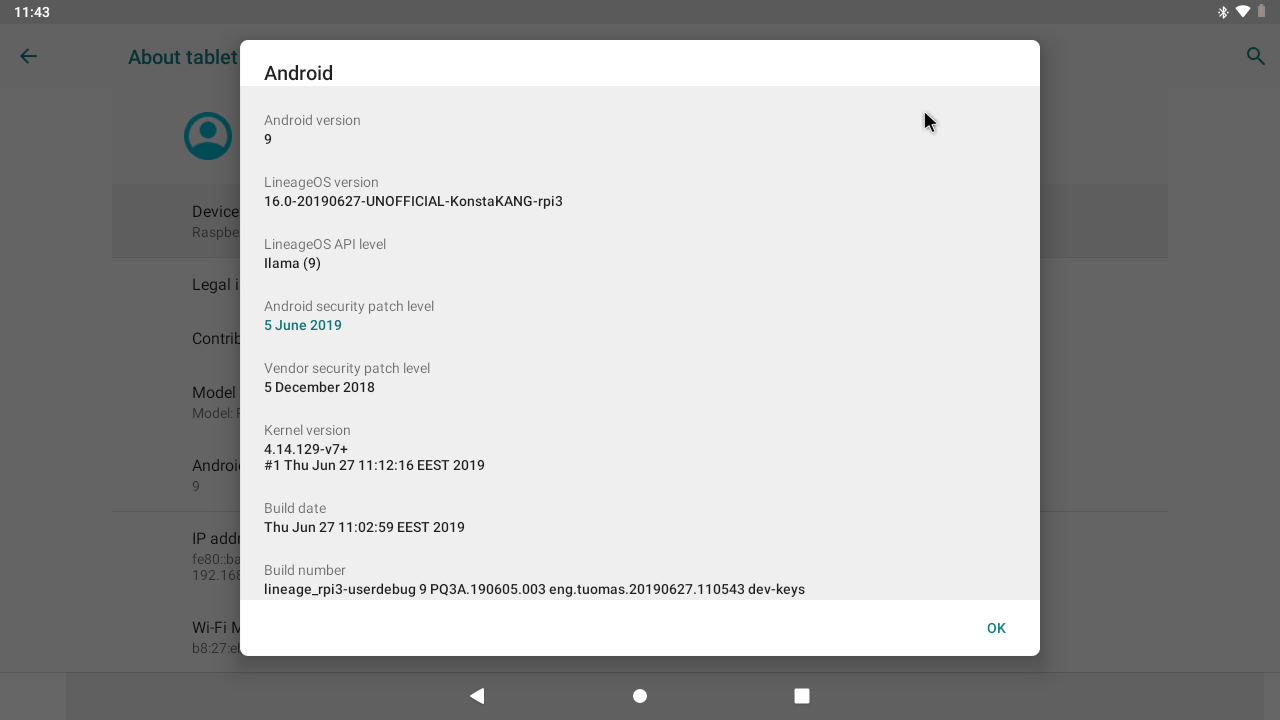Lineageos 16 0 Android 9 For Raspberry Pi 3